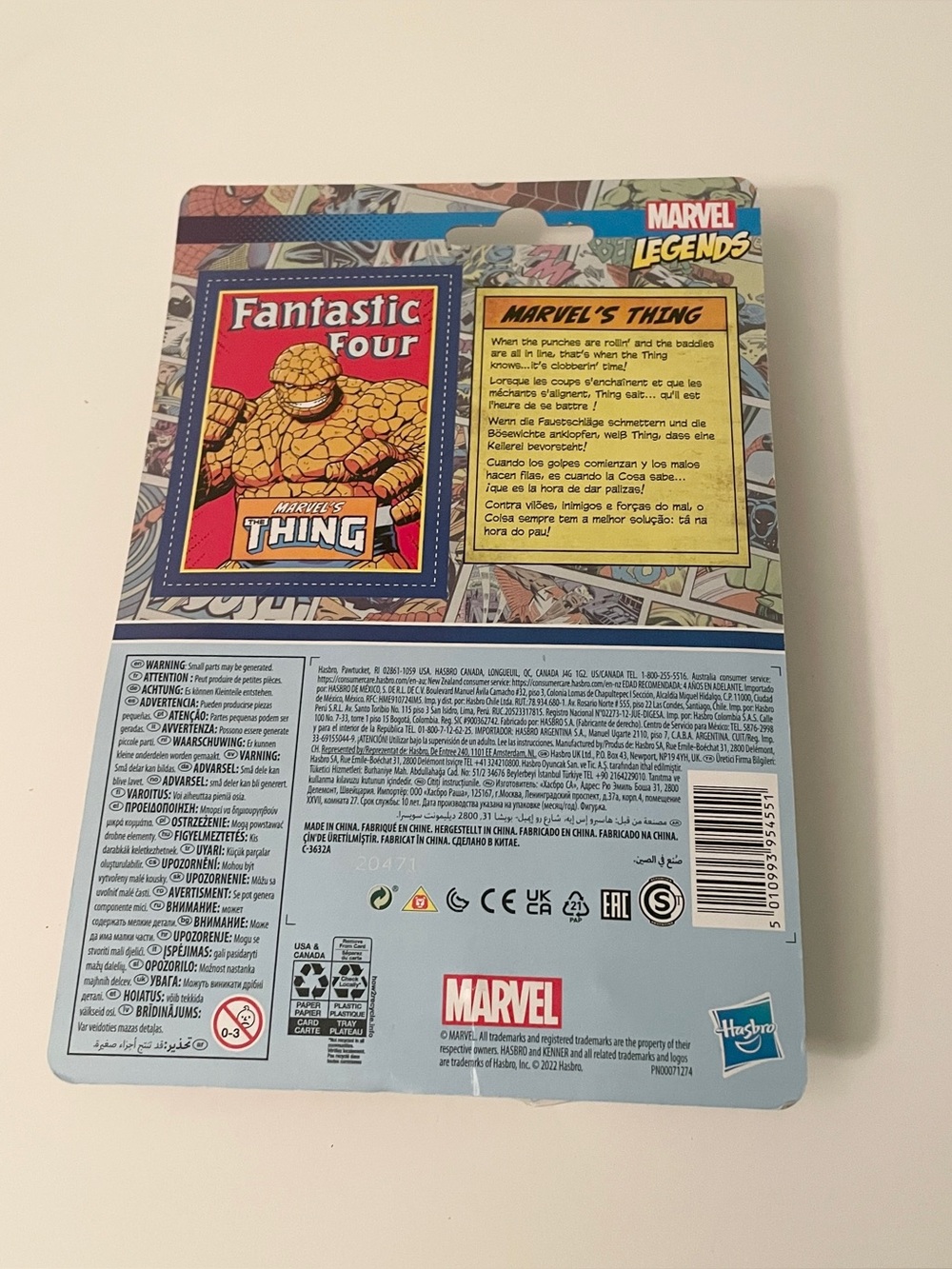 Marvel Legends Retro Fantastic Four The Thing 3.75" Action Figure Kenner - Picture 12 of 16